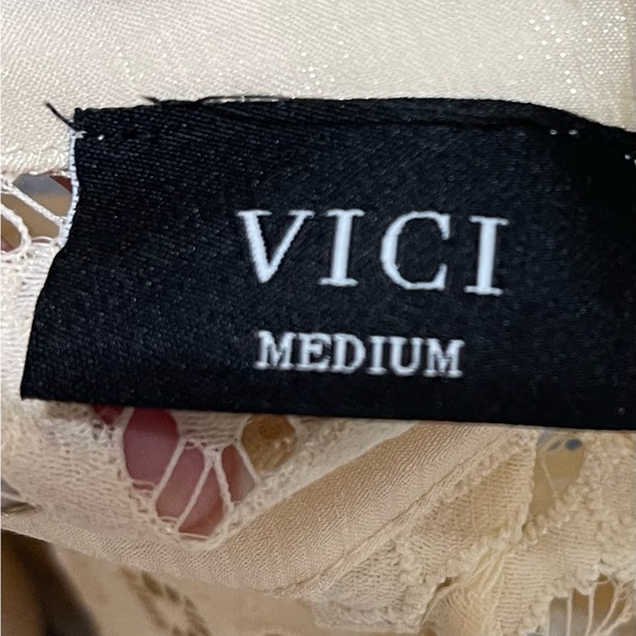 Vici Cream Blouse with Crochet Detail - Picture 3 of 5